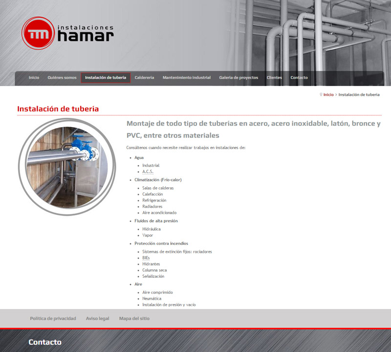InstalacionesHamar.es - Interior